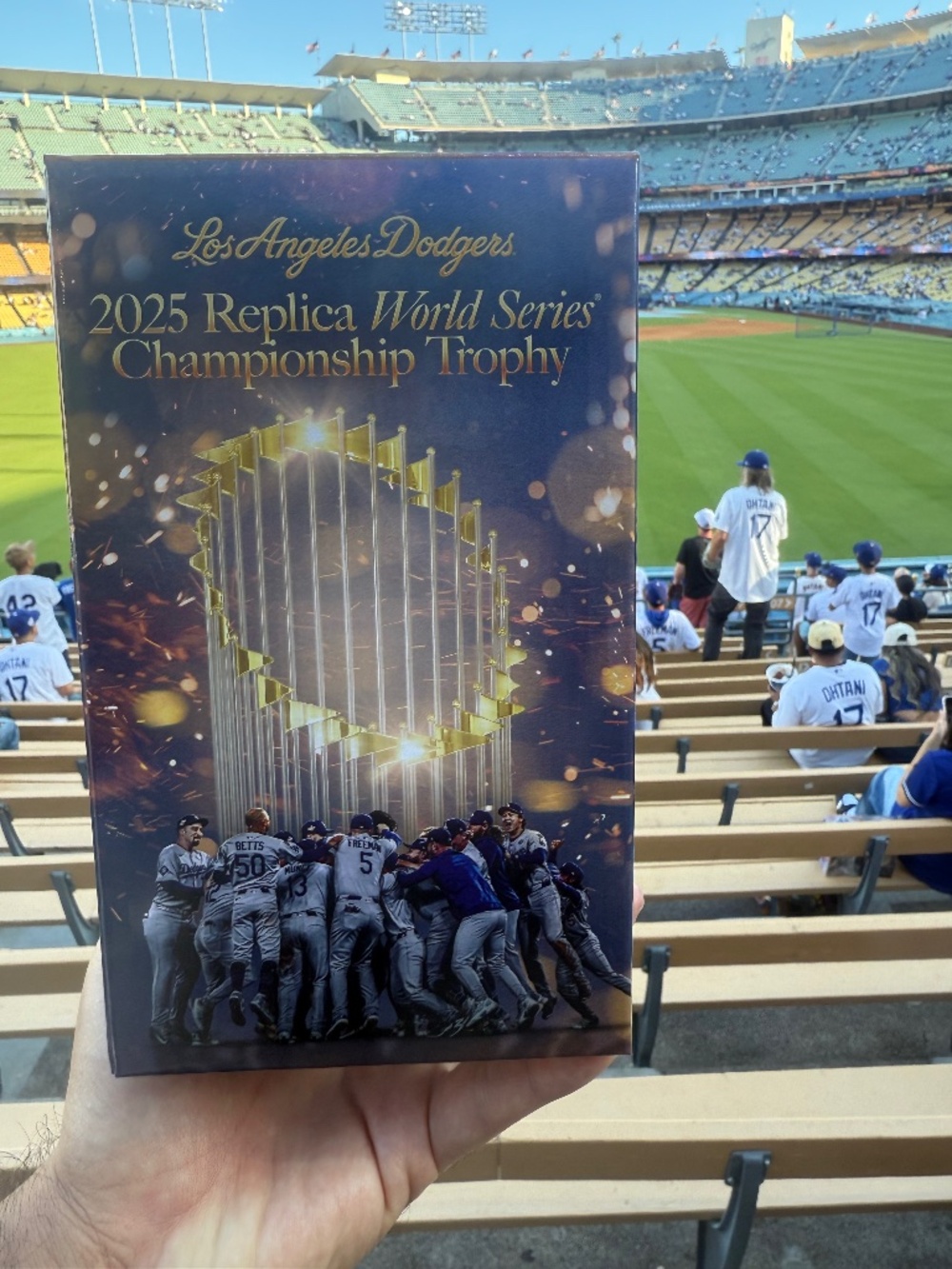 2025 World Series Los Angeles Dodgers Replica Trophy Stadium Giveaway Exclusive